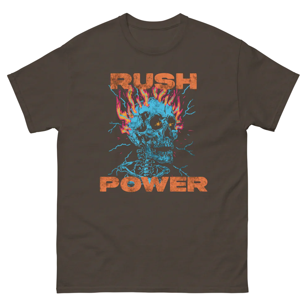 RUSH POWER SKULL FLAMES PUMP COVER | DARK CHOCOLATE