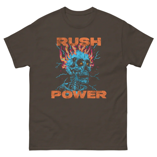 RUSH POWER SKULL FLAMES PUMP COVER | DARK CHOCOLATE
