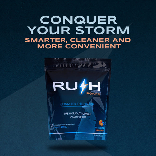 RUSH POWER PRE-WORKOUT GUMMIES - 3 INDIVIDUAL PACKS