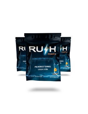 RUSH POWER PRE-WORKOUT GUMMIES - 3 INDIVIDUAL PACKS