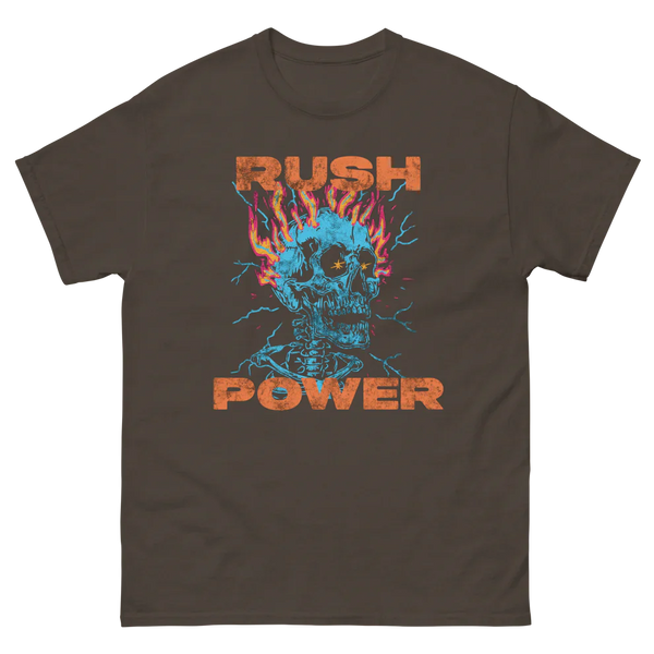 RUSH POWER SKULL FLAMES PUMP COVER | DARK CHOCOLATE