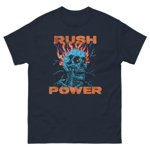 RUSH POWER SKULL FLAMES PUMP COVER | NAVY