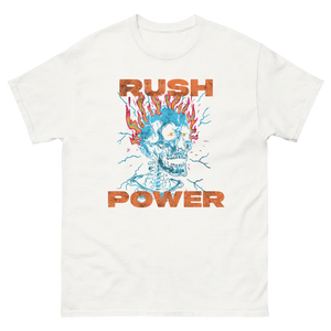 RUSH POWER SKULL FLAMES PUMP COVER | WHITE